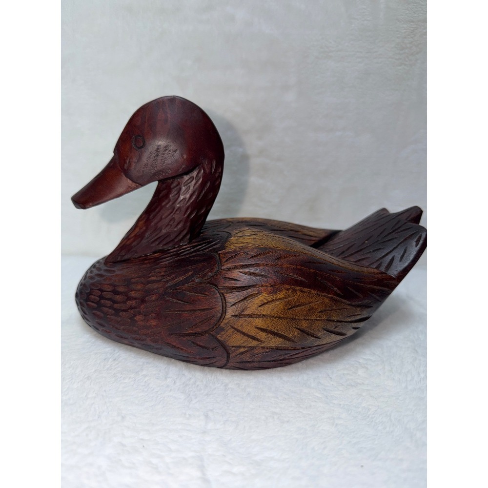 The Straw Factory St Thomas Hand Carved Wood Duck Man‎ Cave Bar Decor **READ